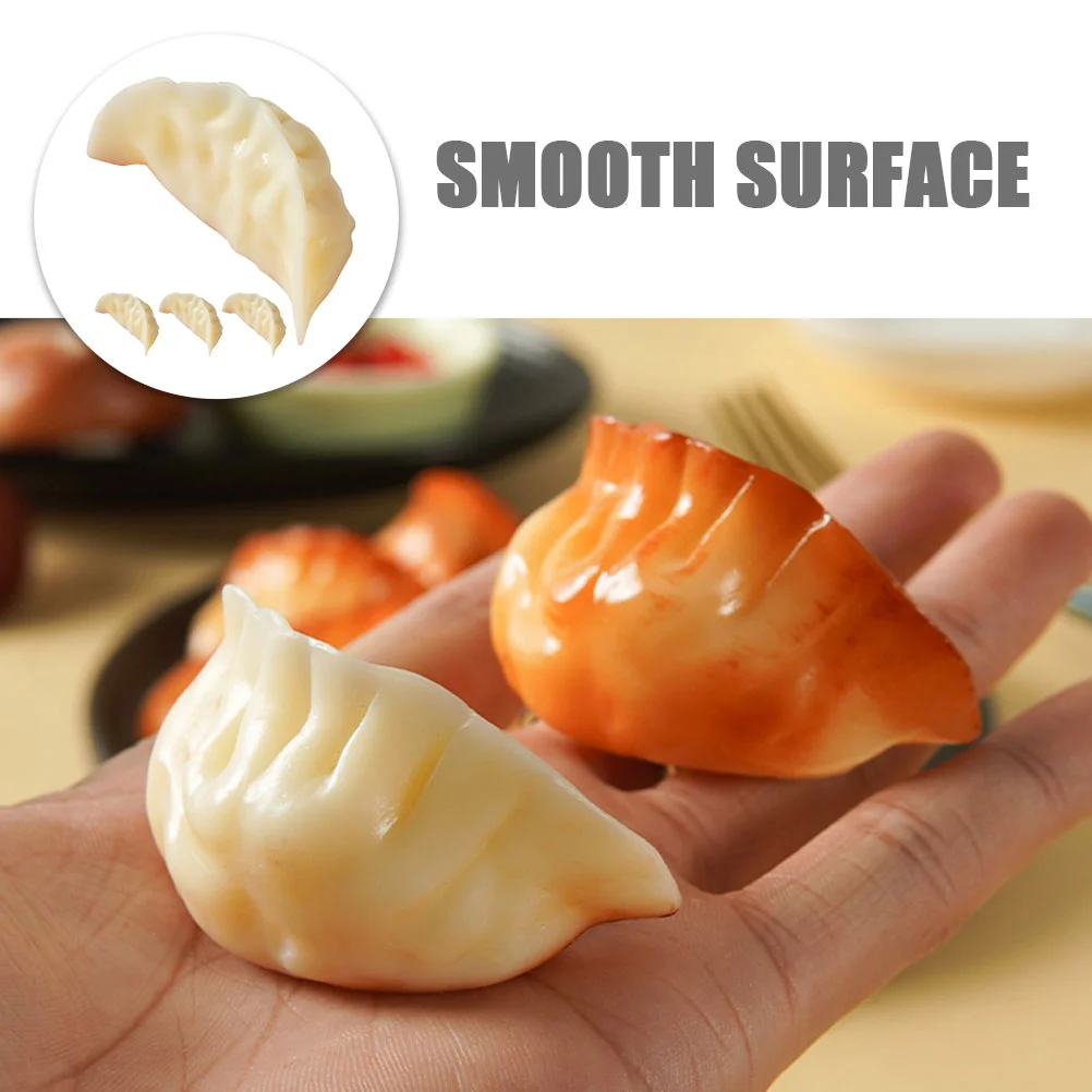 4 Pcs Simulation Dumpling Model Toy Fake Machine Plastic Realistic Food Pvc Adornment Restaurant Display Prop Child