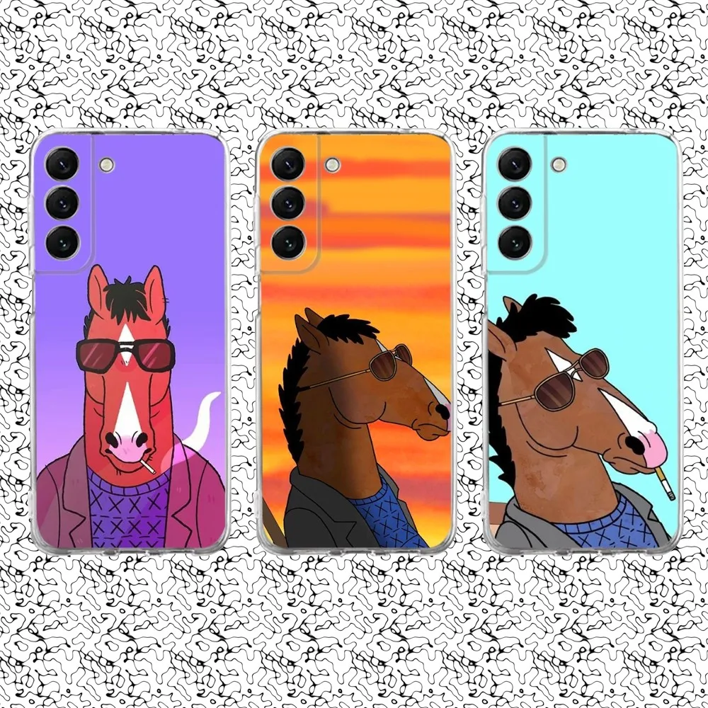 B-BoJ-Jack Horsemans Phone Case Silicone For Samsung S30,S23,21,22,20 Ultra,S20 FE lite,S10,9,PIus Note20ultra Cover Clear