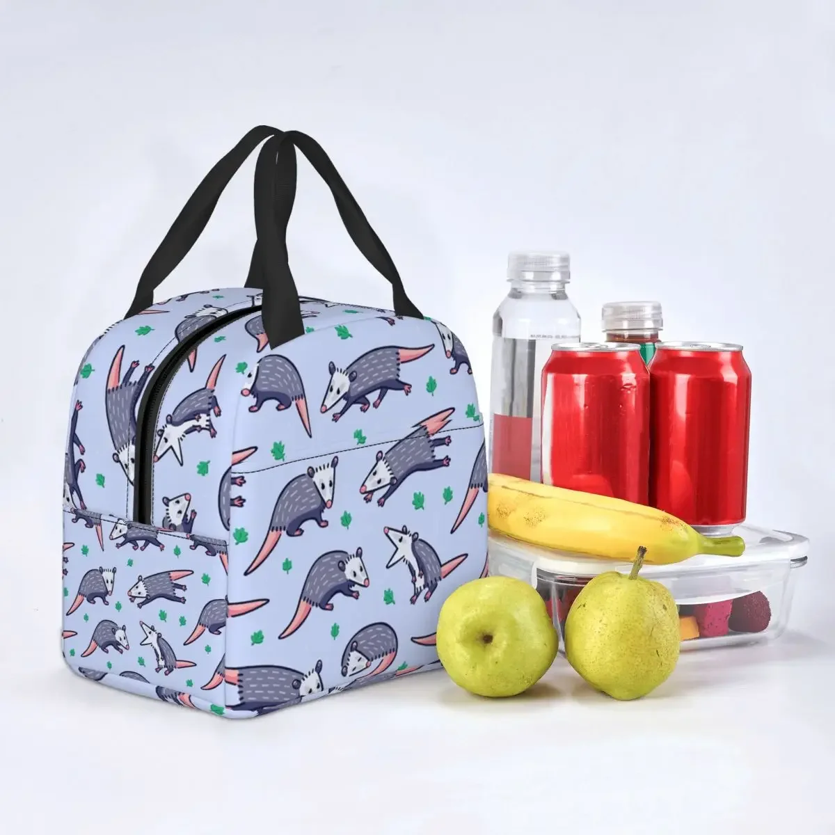 Custom Opossum Pattern Lunch Bag Men Women Cooler Warm Insulated Lunch Box for Kids School Children