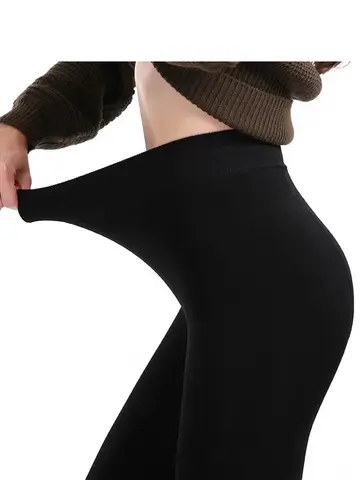 Winter Leggings For Women Warm Leggins Solid Color Velvet Leggins High Waist Leggings Stretchy Leggings dropshipping