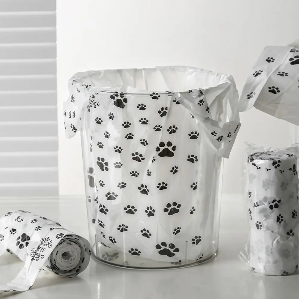 5Rolls Thicken Desktop Mini Garbage Bag Plastic Cartoon Car Garbage Bags Disposable Exquisite Cat Poop Cleaning Bag Pet