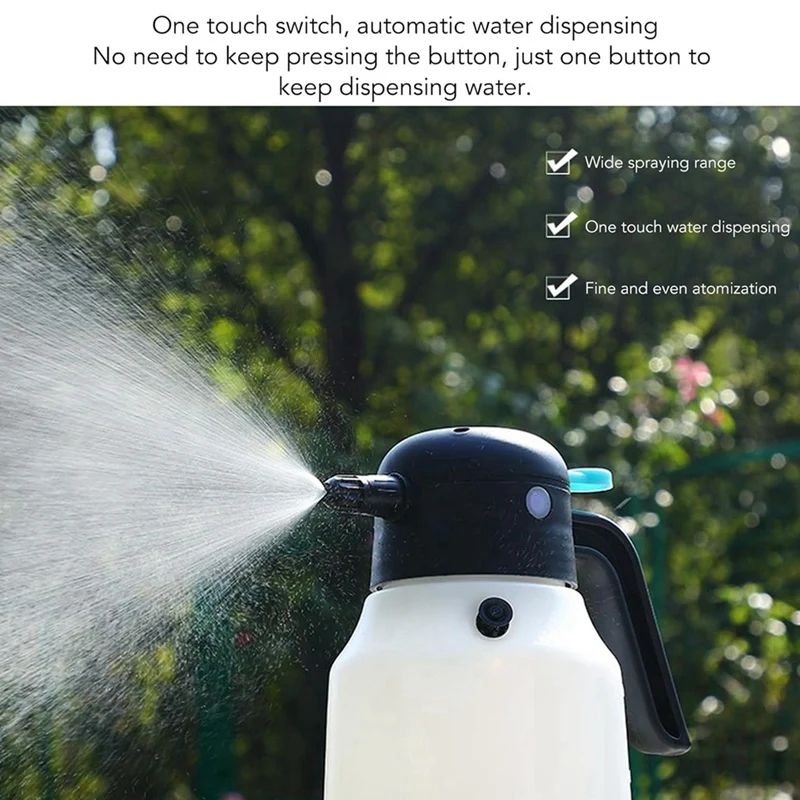 1.8L Electric Car Foam Sprayer, Battery Powered Foam Sprayer Wash 2000Mah,Cordless Pump Foam Sprayer For Watering