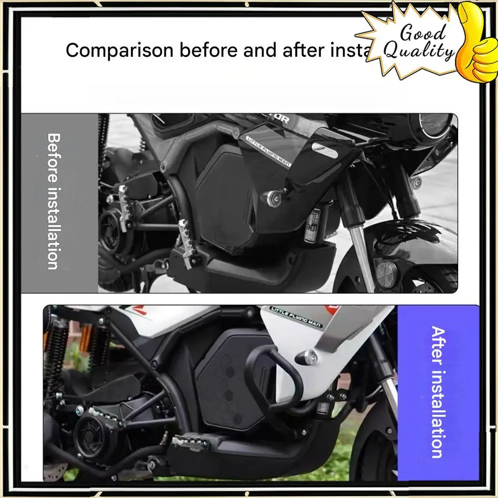 For QJMOTOR SRK 125E matte black high carbon steel bumper motorcycle anti-fall and anti-collision thickened bumper accessories