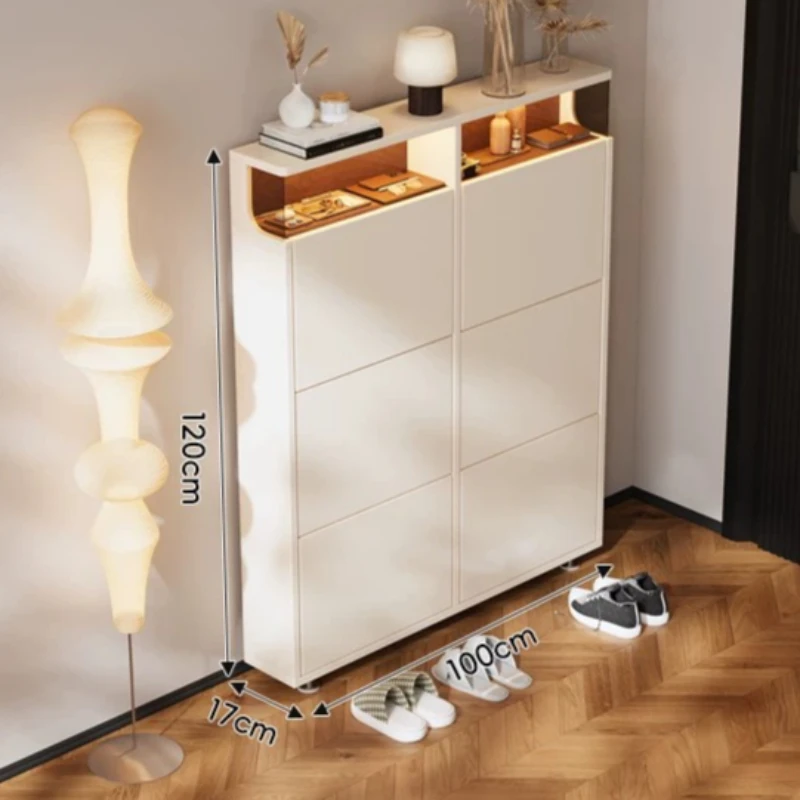 Book Bench Shoe Cabinet Wooden Luxury Secret Narrow Shoe Cabinet White Rotating Organizador De Zapatos Living Room Furniture