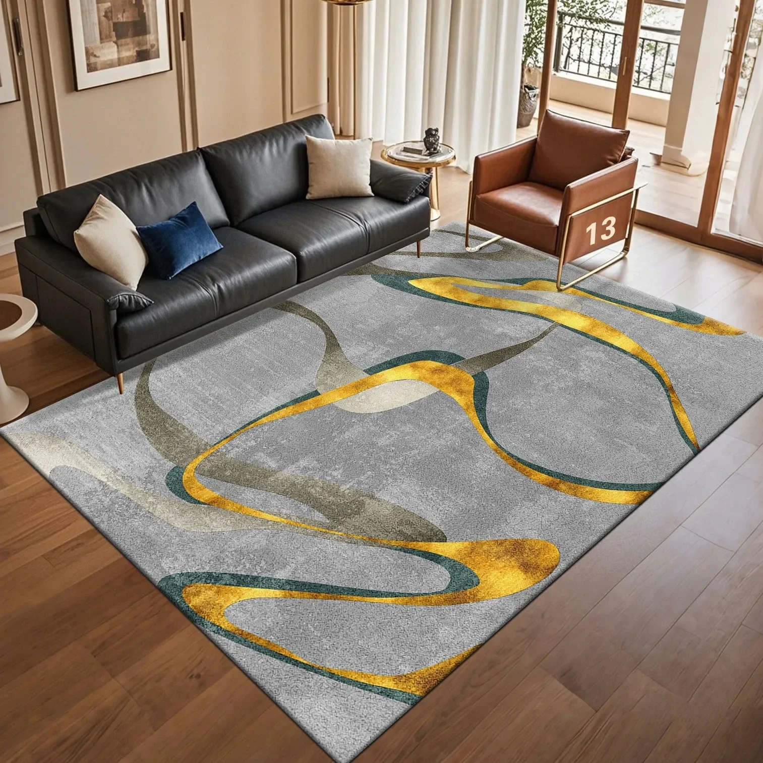 New Modern Light Luxury Abstract Carpet for Living Room Coffee Tables Sofa Rugs Bedroom Soft Floor Mat Home Decoration Rugs
