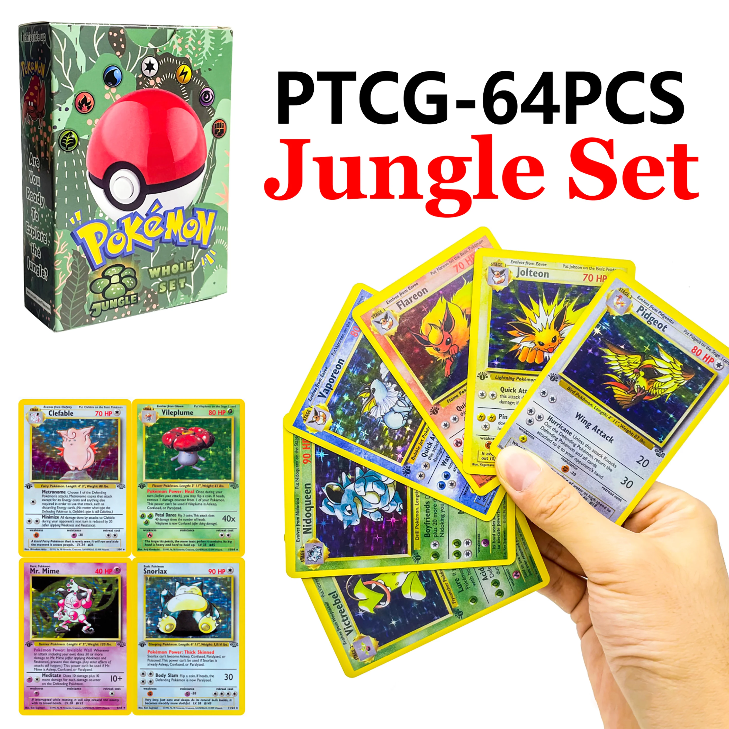 102PCS 1st Edition Pokemon Base Set1 Kaarten Chansey Charizard Ninetales Verpakking PTCG Klassieke Anime Collectie Proxy Kaart
