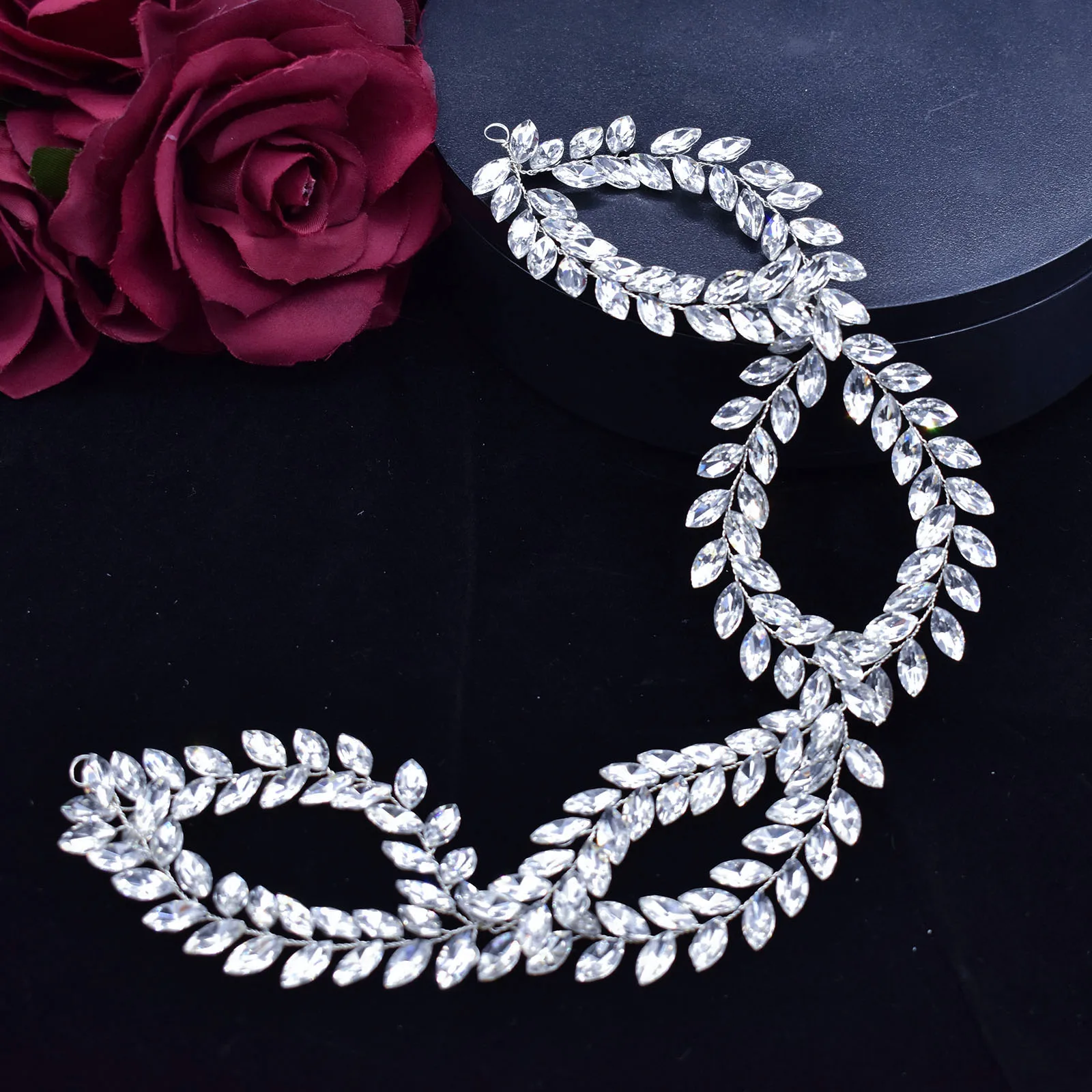 

DZ006 Crystal Bridal Hair Accessories Silver Women Jewelry Headdress Rhinestone Wedding Hairbands Party Prom Headpiece Tiara