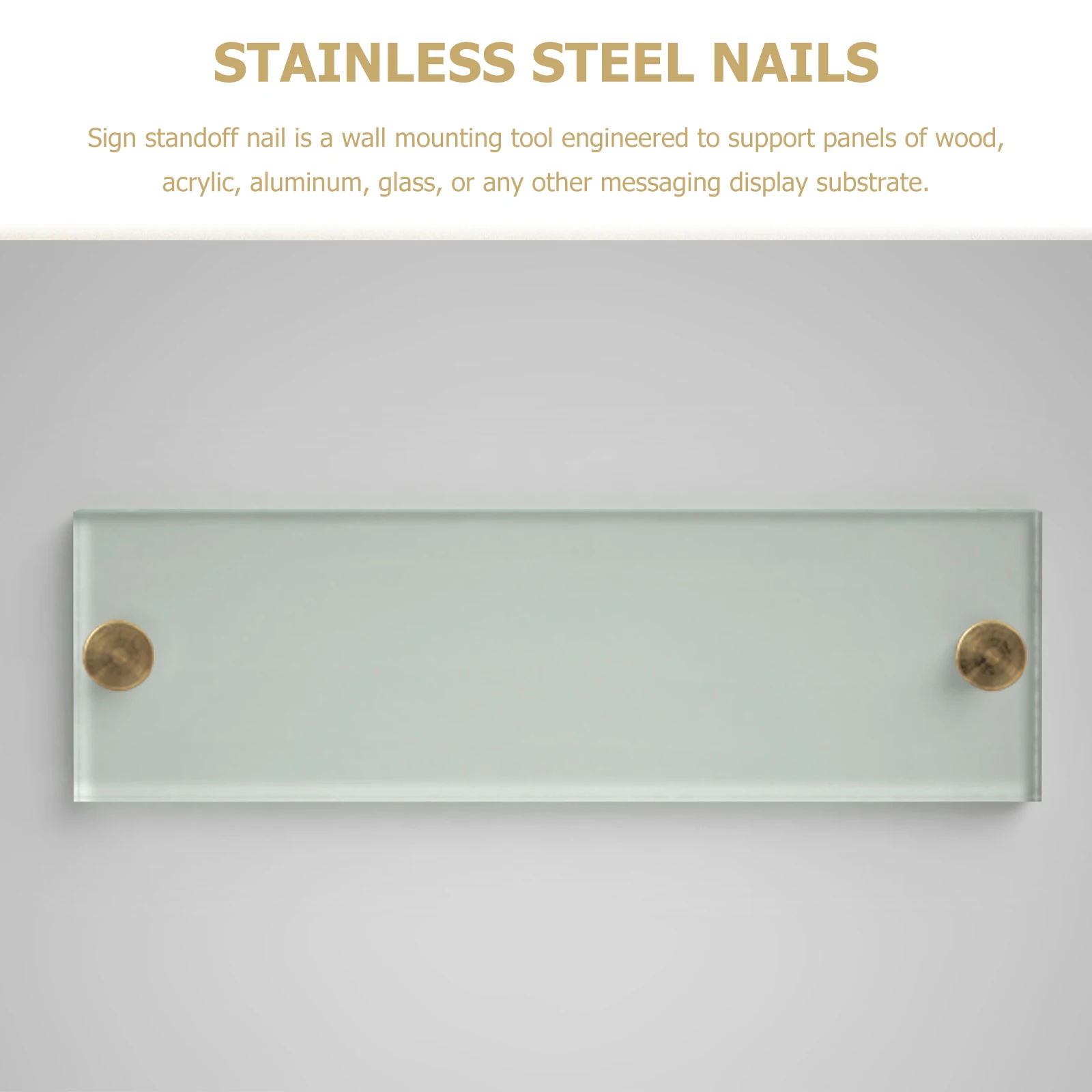 

12pcs Stainless Steel Advertising Standoff Screws Sign Holders Wall Mount Nails Glass Acrylic Display Screws Fixings For