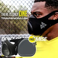 Máscara deportiva de elevación para ciclismo, mascarilla de entrenamiento para correr, gimnasio, color negro, 3,0