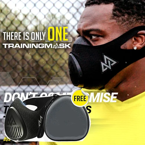 Máscara deportiva de elevación para ciclismo, mascarilla de entrenamiento para correr, gimnasio, color negro, 3,0