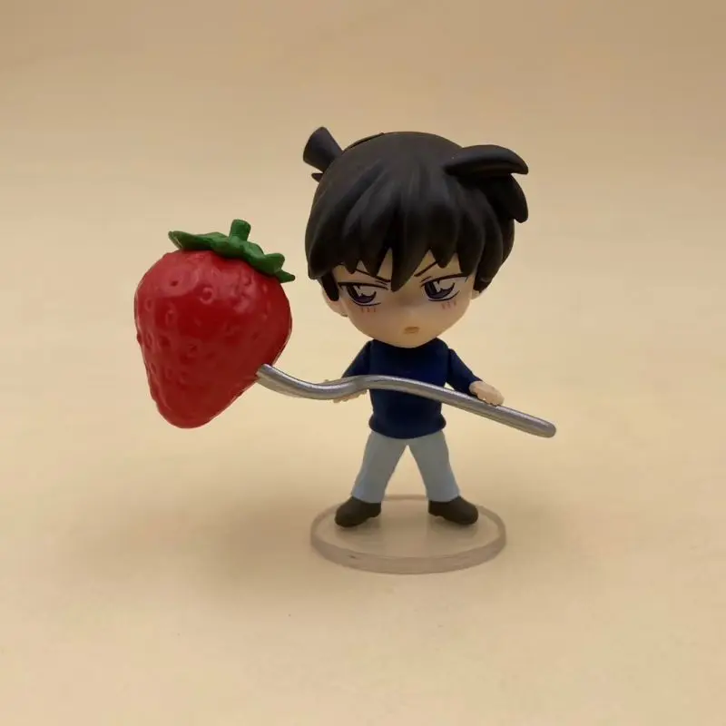 Nieuwe Kawaii Anime Cartoon 8 stks/set Amine Detective Conan met Thee Tijd Cookie Action Figure Pvc Model Pop Ornamenten Speelgoed Geschenken