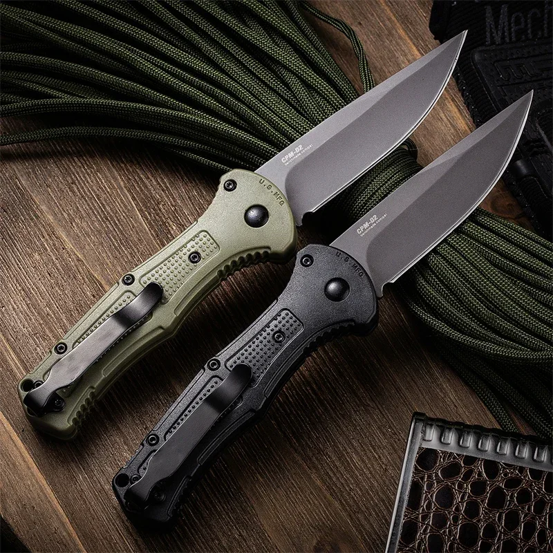 BM 9070 Claymore Folding Knife D2 Drop Point Blade Self-defense EDC Multitool Camping Knife Outdoor Survival Pocket Knives