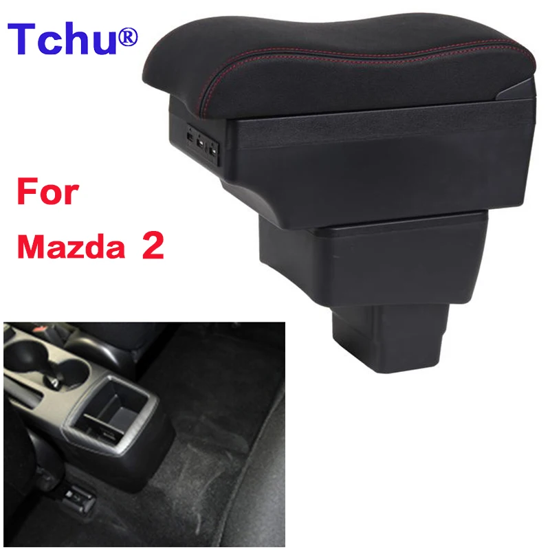 For Mazda 2 Armrest For Mazda 2 Car Armrest Box Modification Parts Add Storage Box Car Accessories Details USB Multifunction