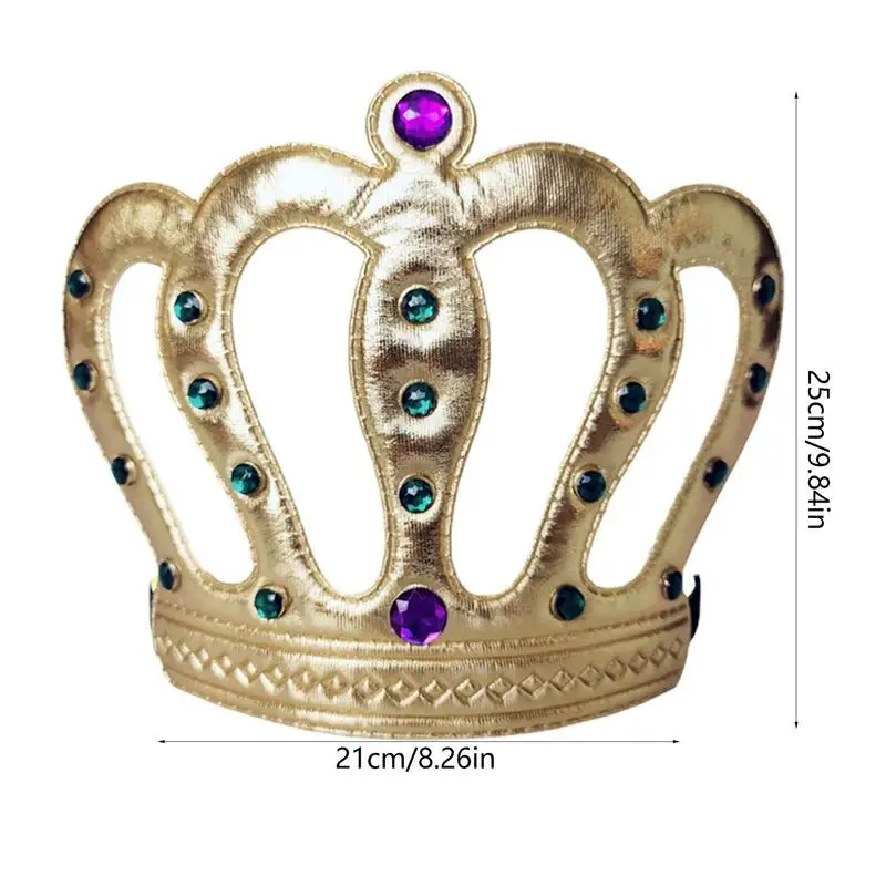 Corone per bambini re e regina oro fascia corona corona giocattolo portatile per adulti Festival vacanze e puntelli fotografici