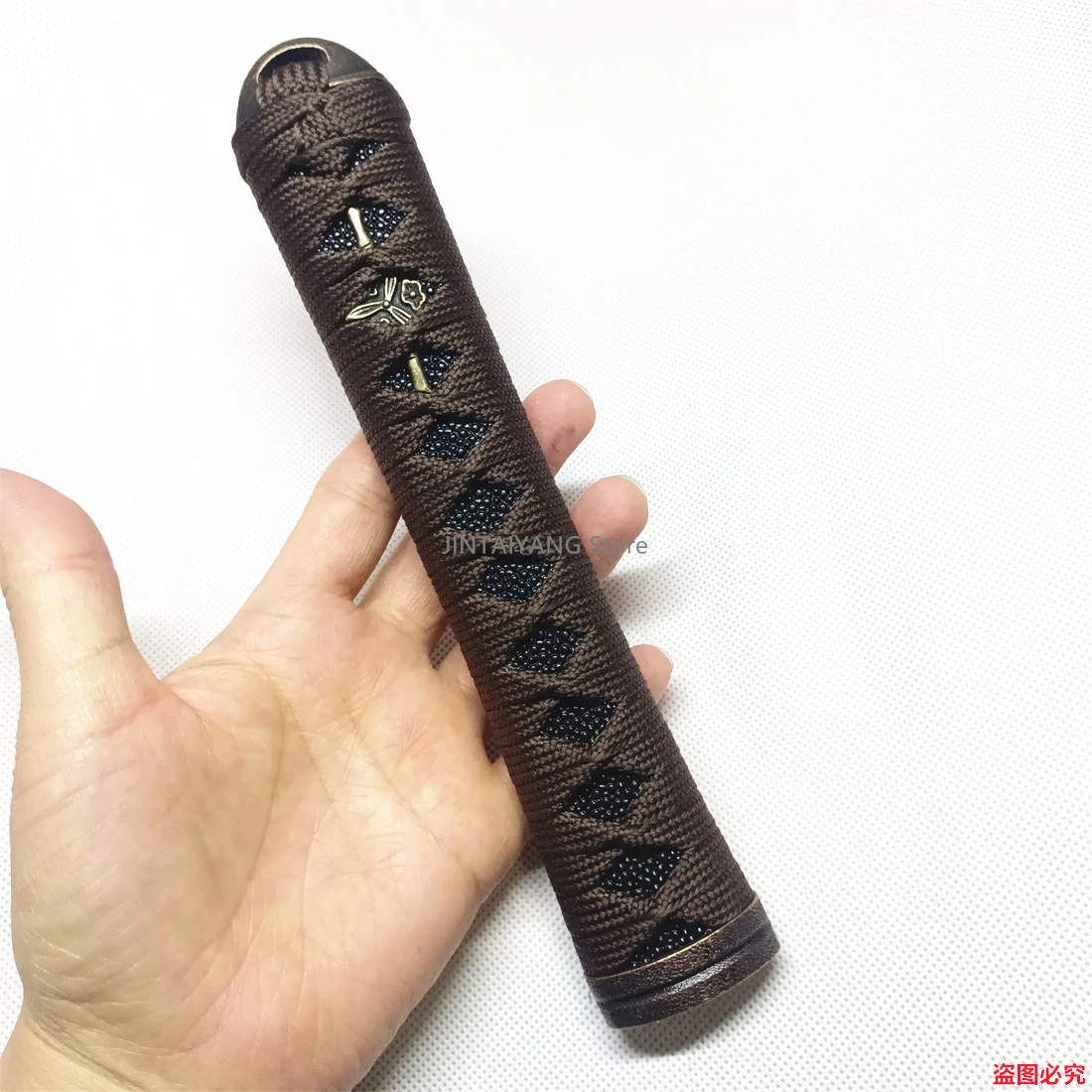 Unique 21CM Rikko Tsuka Handle Alloy Fuchi Menuki Kashira Silk Ito Fittings F Japanese Wakizashi Sword Katana Hilt Parts