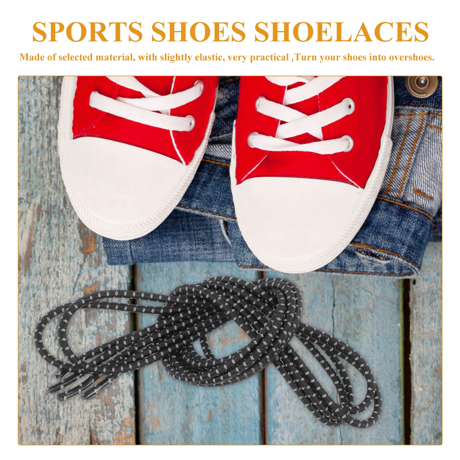 Outdoor Sports Shoelaces Lazy People Shoes Reflective Anti-loose Plastic Accessories