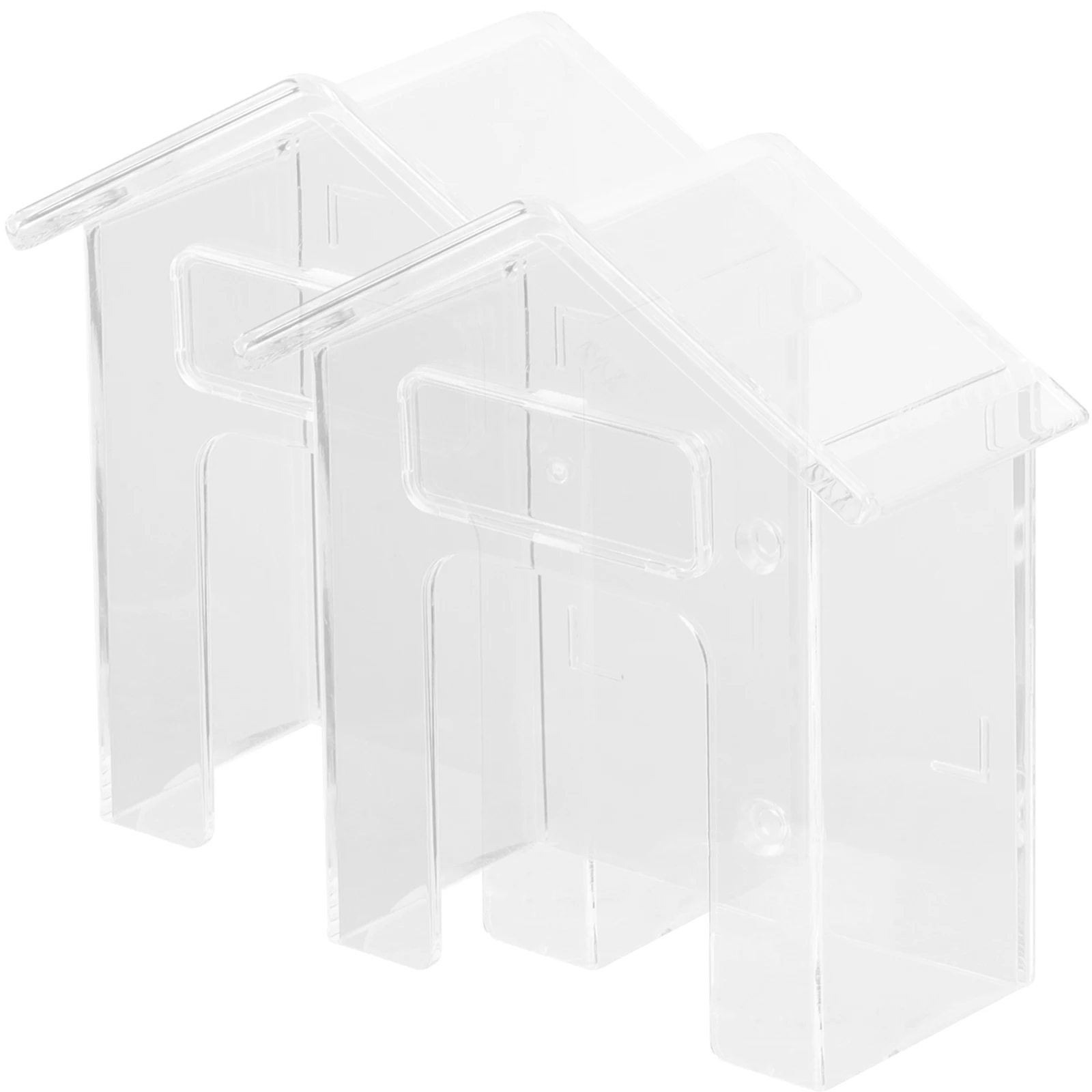 2pcs Waterproof Shield Transparent Outdoor Protector Weatherproof Box Rainproof Cover Wireless Doorbell Chime Doorbell Cover