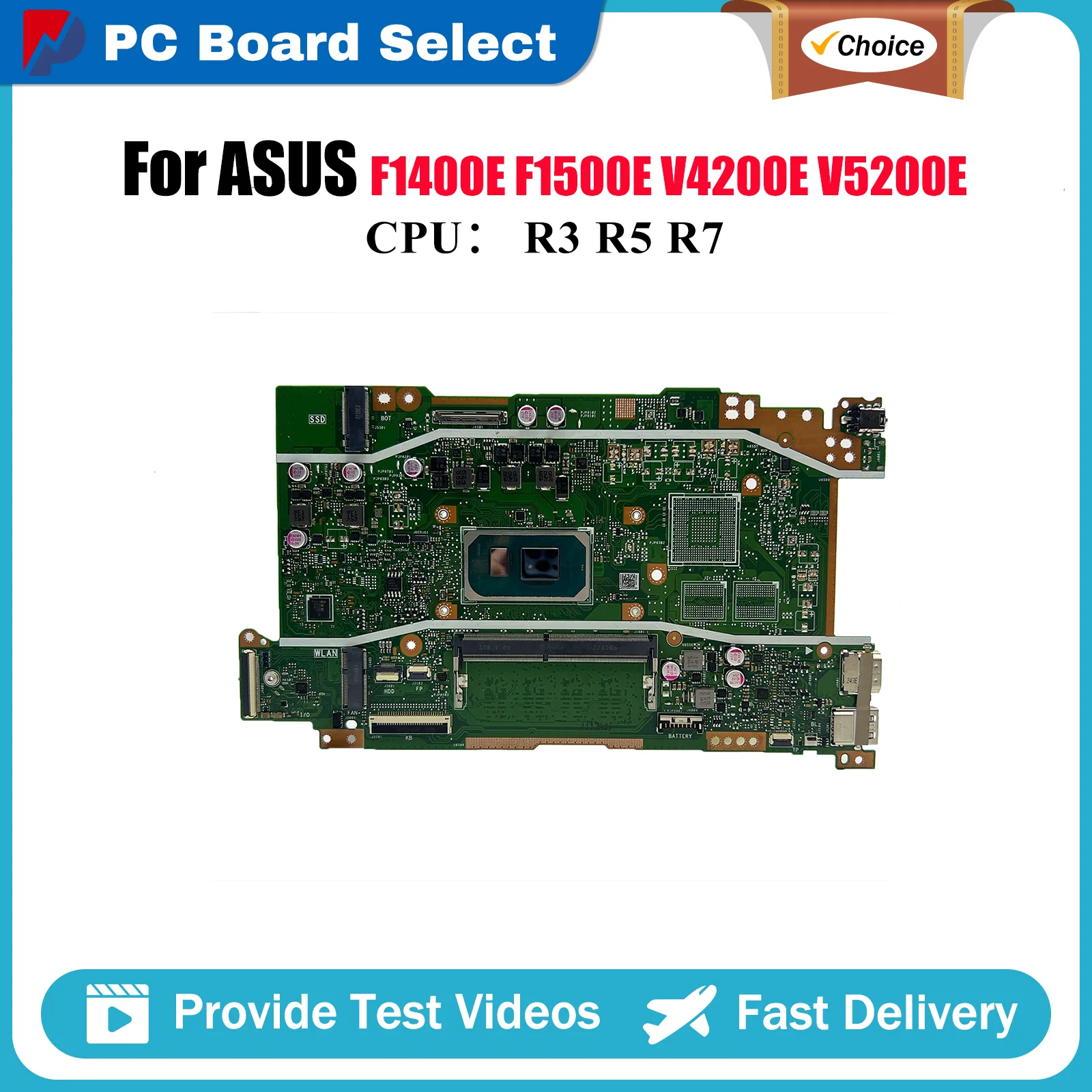 

Материнская плата для ноутбука X515EA для ASUS VivoBook F1400E X515EP V4200E X515EA V5200E F1500E X515E X515EQ с процессором R3 R5 R7