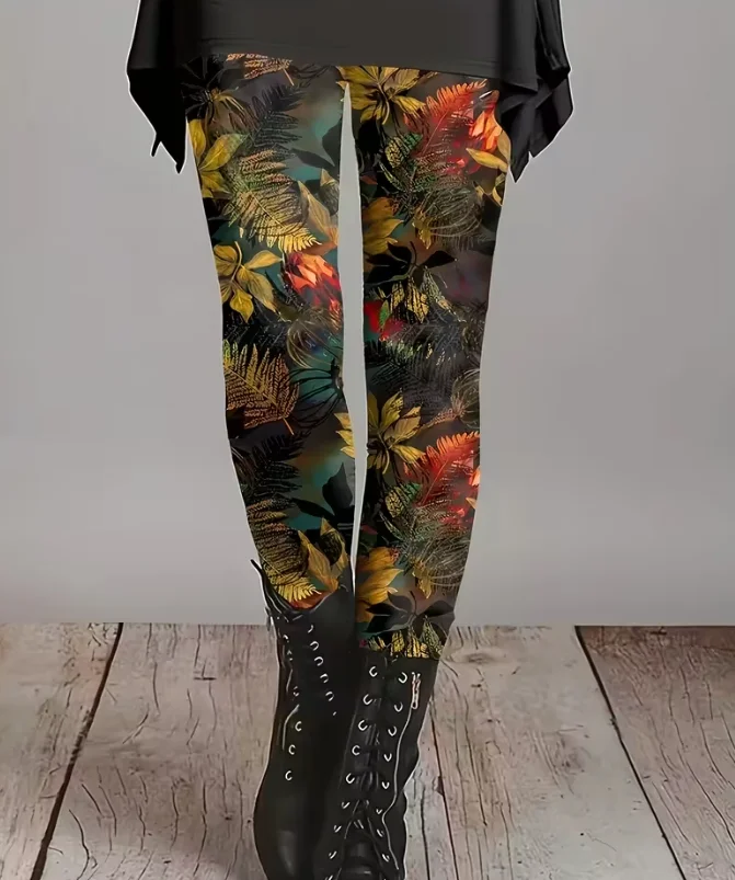 Leggings rétro à fleurs pour femmes, collants Slim extensibles, pantalons de Yoga Sexy à la mode, pantalons d'entraînement Cool et tendance