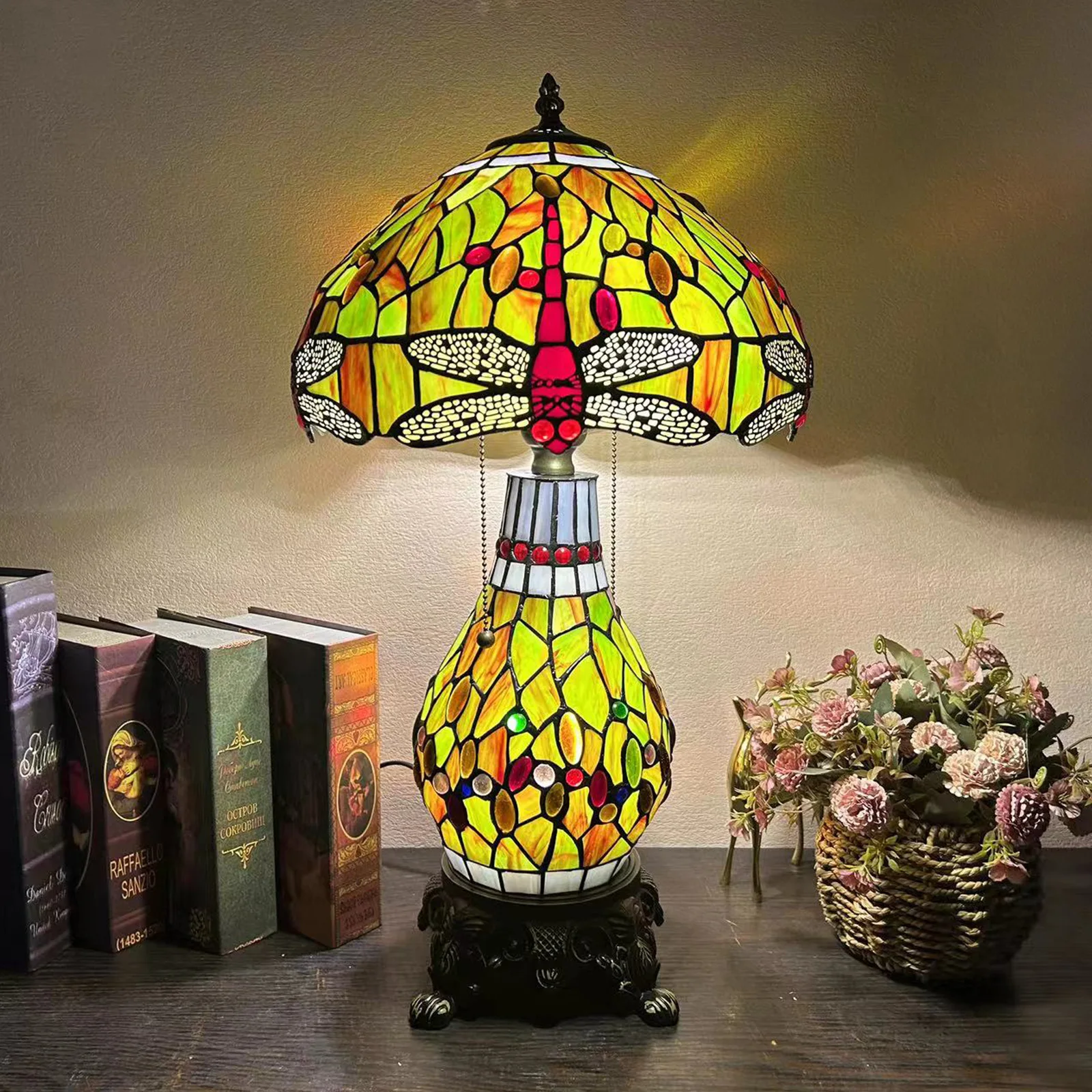 Creative European Retro Dragonfly Letter Light New Home Gift Lamp Learning Eye Protection Lamp Bedroom Bedside Night Light