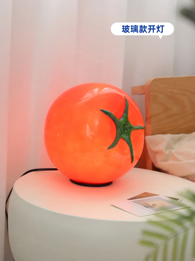 

【Tomatoes are ripe】Creative night light, bedroom bedside atmosphere, tomato table lamp decoration, cute ornament casa