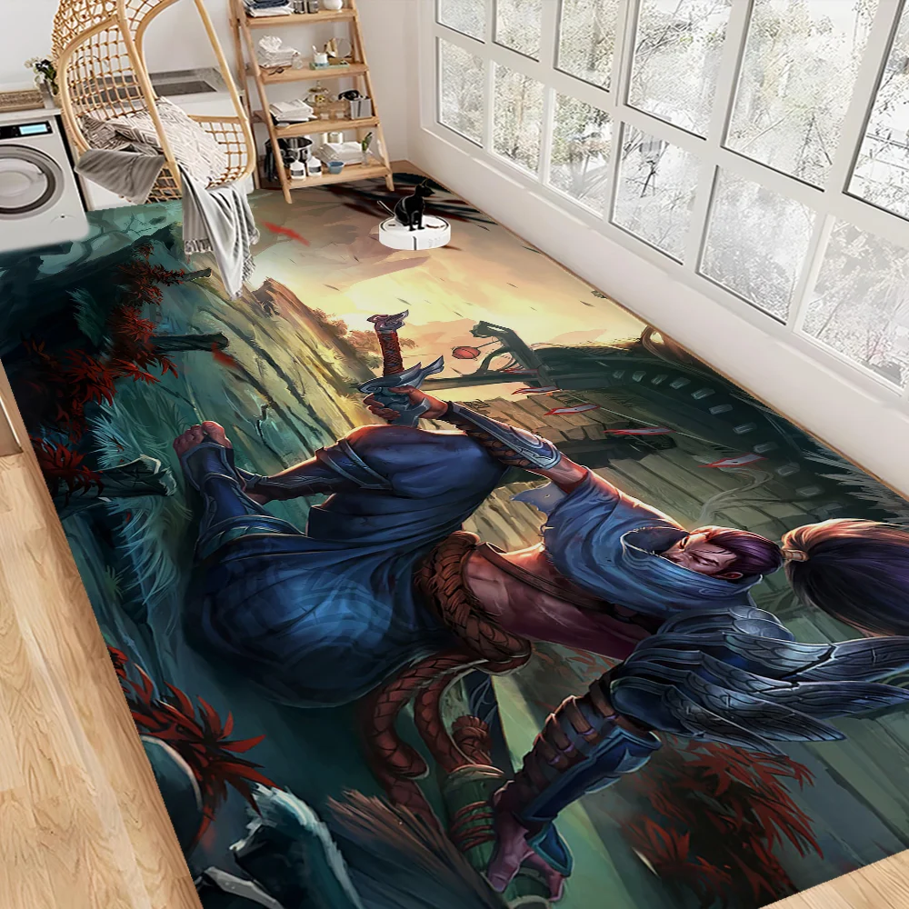 

League Of Legends Yasuo Hallway Carpet Rectangle Anti-slip Home Soft Badmat Front Door Indoor Outdoor Mat Doormat Area Rug