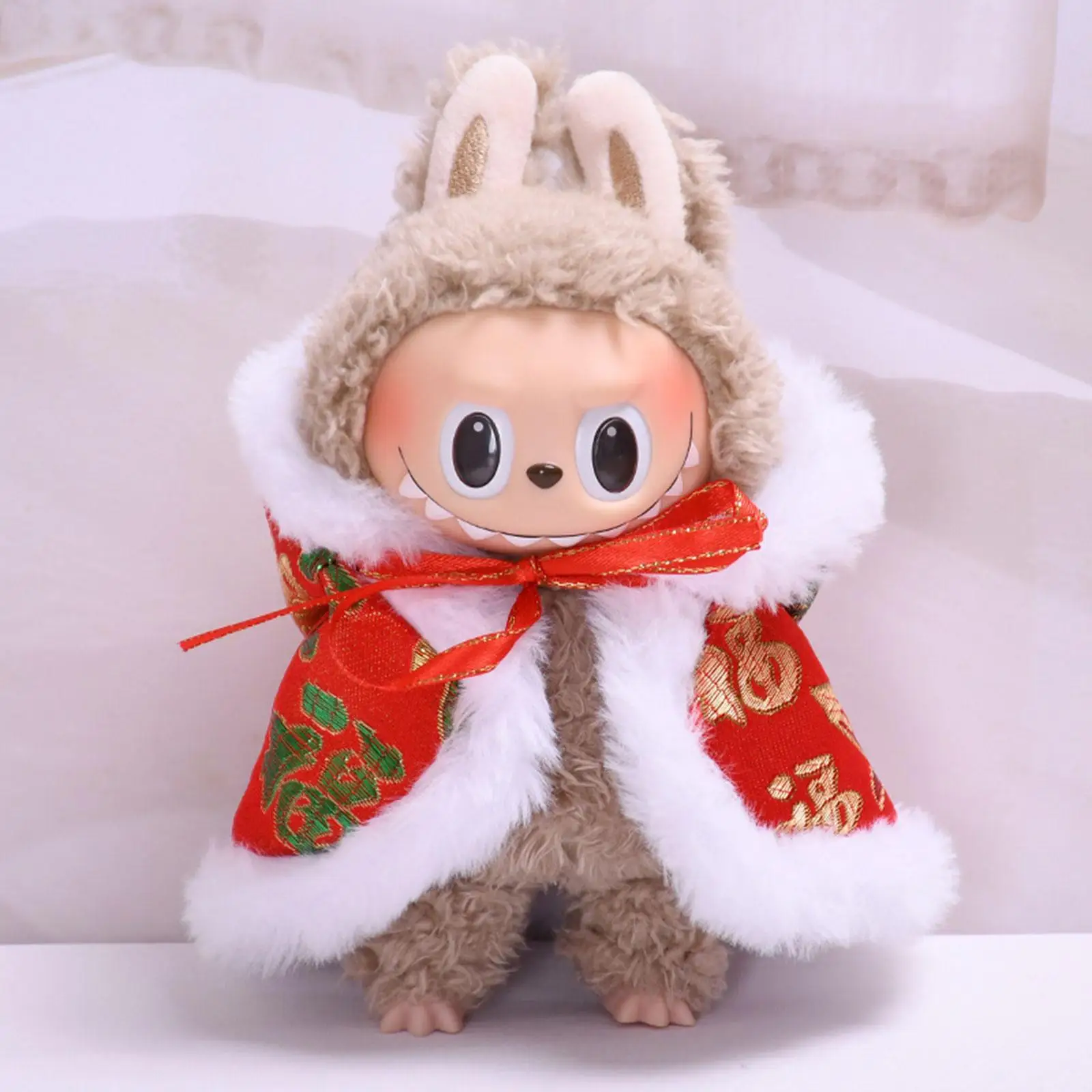 Doll Clothes Cloak Costumes Stylish Detachable Cute for Kids New Year Decoration Doll Outifits Doll Clothes for 6.69inch Doll