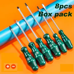 8pcs box pack Strong Magnetic Electric Screwdriver With Philips Slotted Head Electric Screwdriver High Hardness Hand Tool set