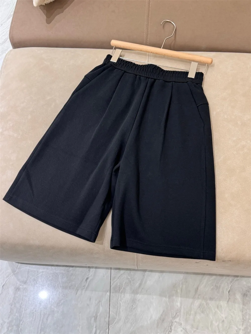 25 新しい女性の高品質ネイルビーズコットンカジュアルでファッショナブルな多用途ハイウエスト弾性ショーツ