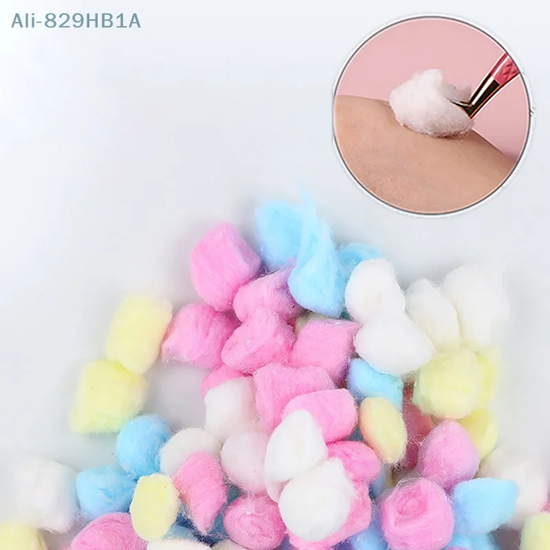 100 Stuks Nagellakverwijderaar Watten Ballen Reinigingstool Gezicht Make-Up Nail Art Schoner Manicure Gereedschap