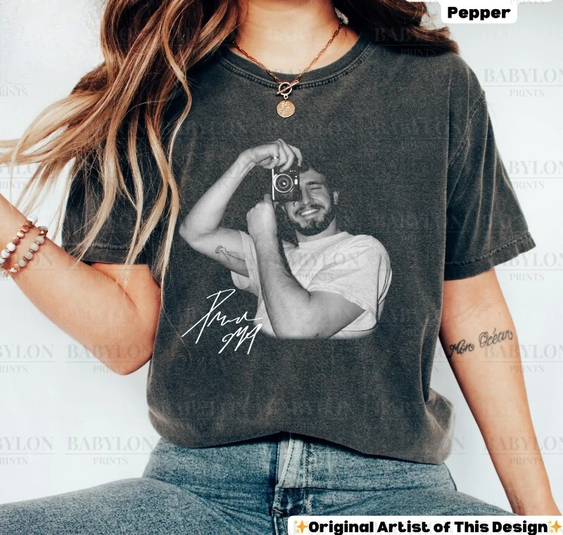 Camiseta vintage de Paul Mescal - Camiseta Paul Mescal Camera, Camiseta Paul Mescal, Firma de Paul Mescal, Sudadera Paul Mescal, Paul Mescal