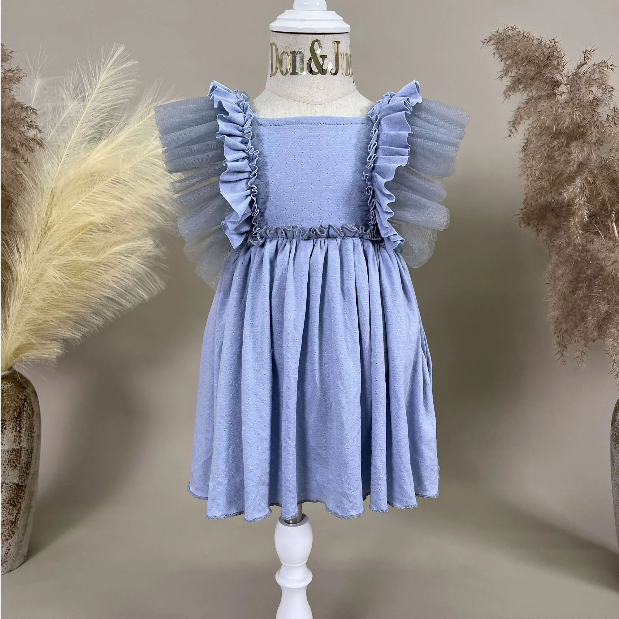 

Don&Judy Little Girls Dress Photo Shoot Prop Ruffle Princess Party Brithday Gown Kids Pageant Wedding Costume Photography Outfit