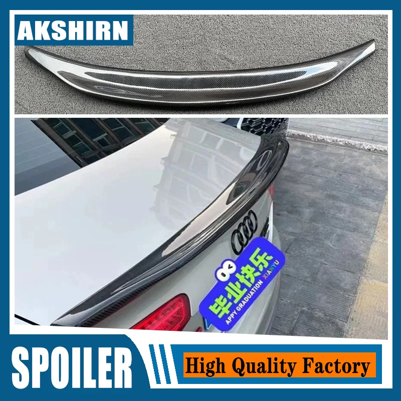 For AUDI A4 B8.5 Sedan 4-Door Carbon fiber Rear Spoiler Trunk wing 2012 2013 2014 2015 2016