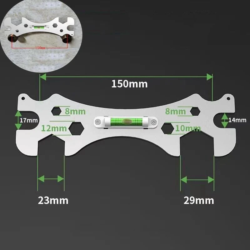 Special Wrench Tools with Level Shower Faucet Installation Bathroom Multifunctional Level Wrench Ruler Distance Measuring Tool