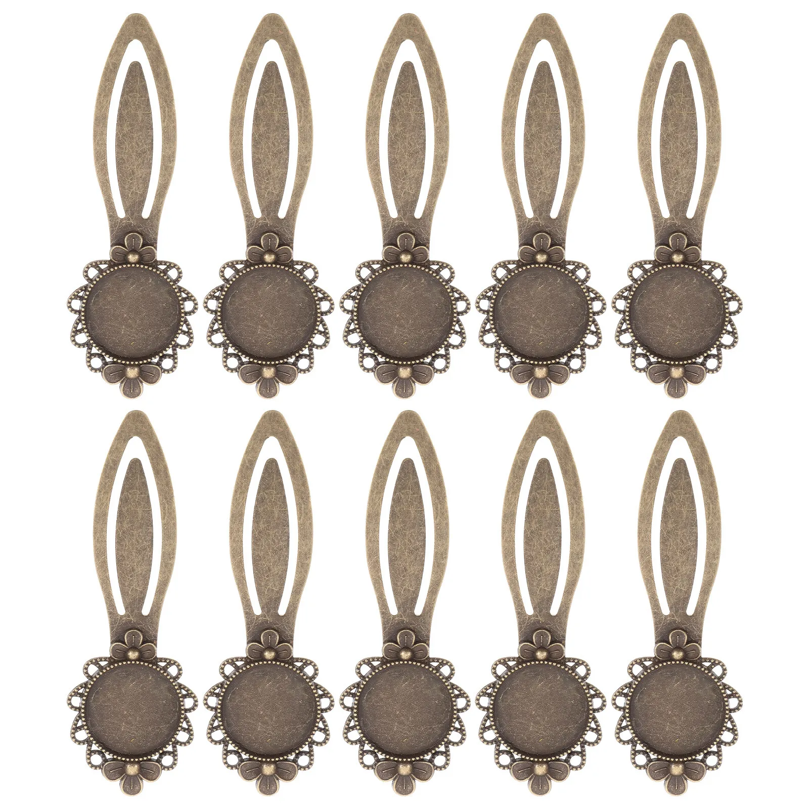 

10Pcs Copper Bookmark Retro Style Reading Mark Creative Craft Lightweight Portable Gift for Readers Bookmarks