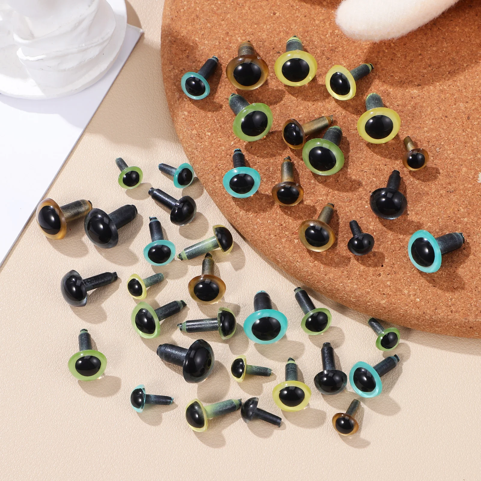 

40 Pcs Cat Eye Beads Eyes Craft Supplies Funny Big for Diy Crochet Stuffed Animals