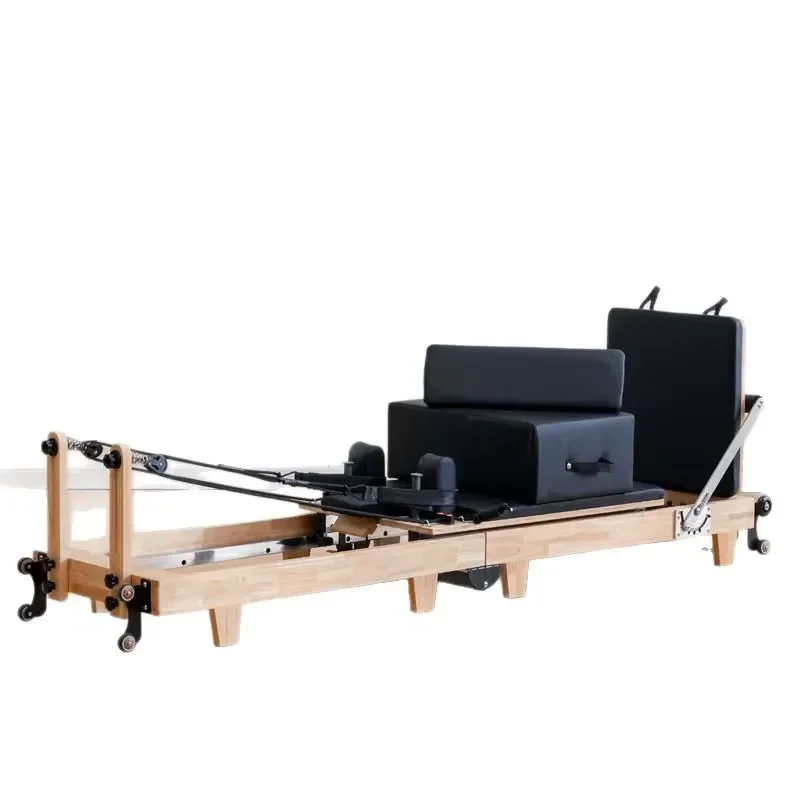 Yoga Bed Foldable Oak Material Durable Multi-functional Portable Design for Home Yoga Studios and Gyms