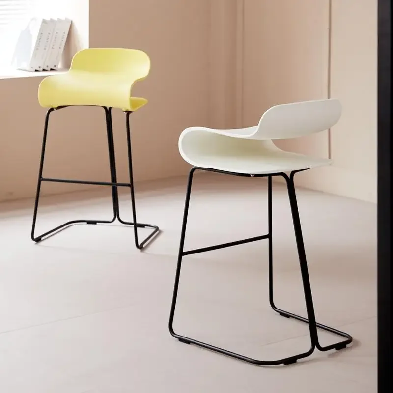 

Designer Modern High Chairs Salon Industrial Minimalist Ergonomic Bar Stools Reception Relaxing Taburetes De Bar Home Furniture
