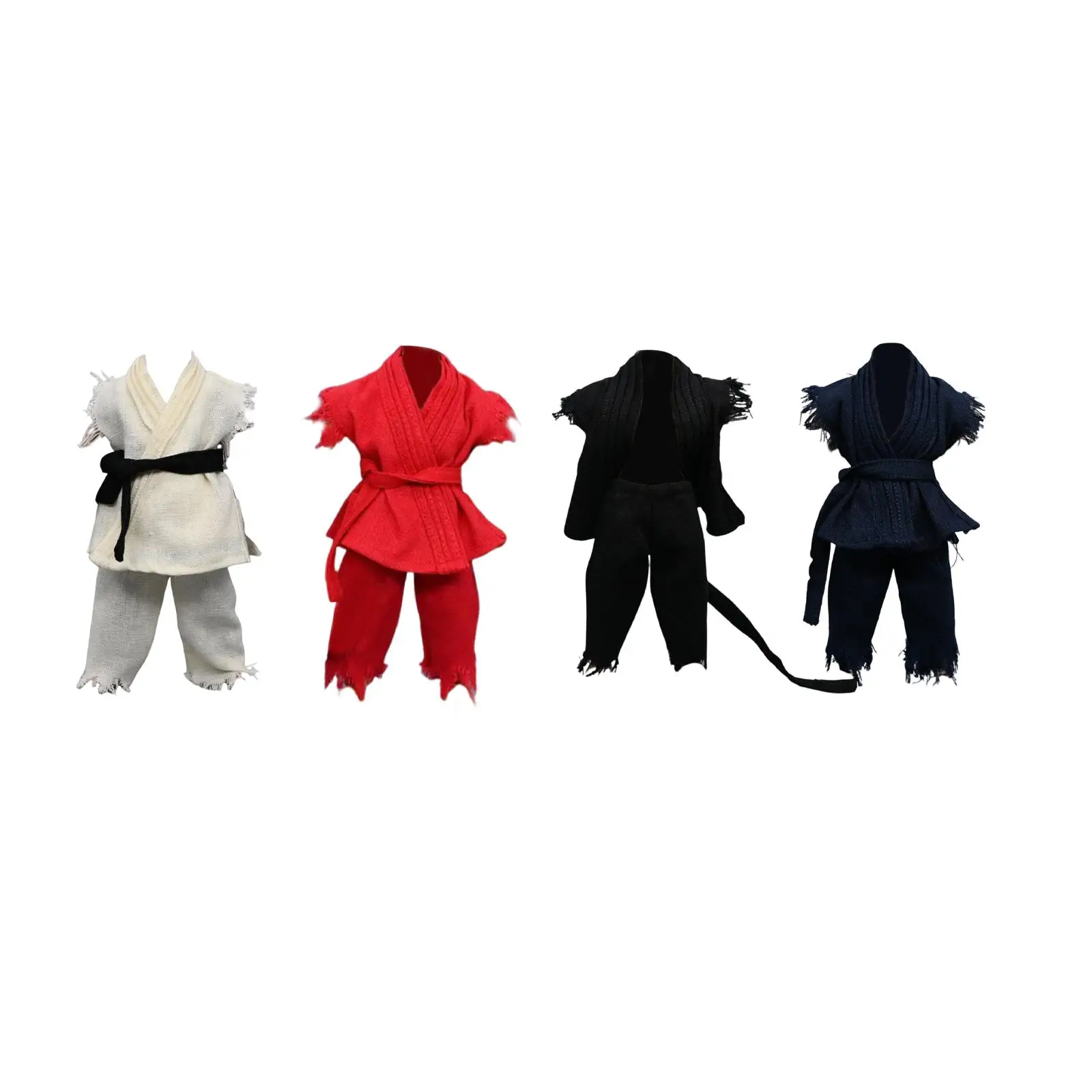 Ropa en Miniatura a Escala 1/12, Ropa para Figuras de Acción, Uniforme de Judo Masculino, Accesorios para Muñecos de 6 Pulgadas