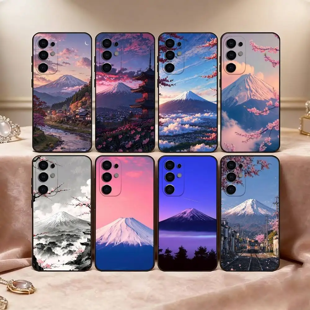 

Dreamy Mount Fuji Phone Case For Samsung S25,S24,S21,S22,S23,S30,Ultra,S20,Plus,Fe,Lite,Note,10,Black Cover