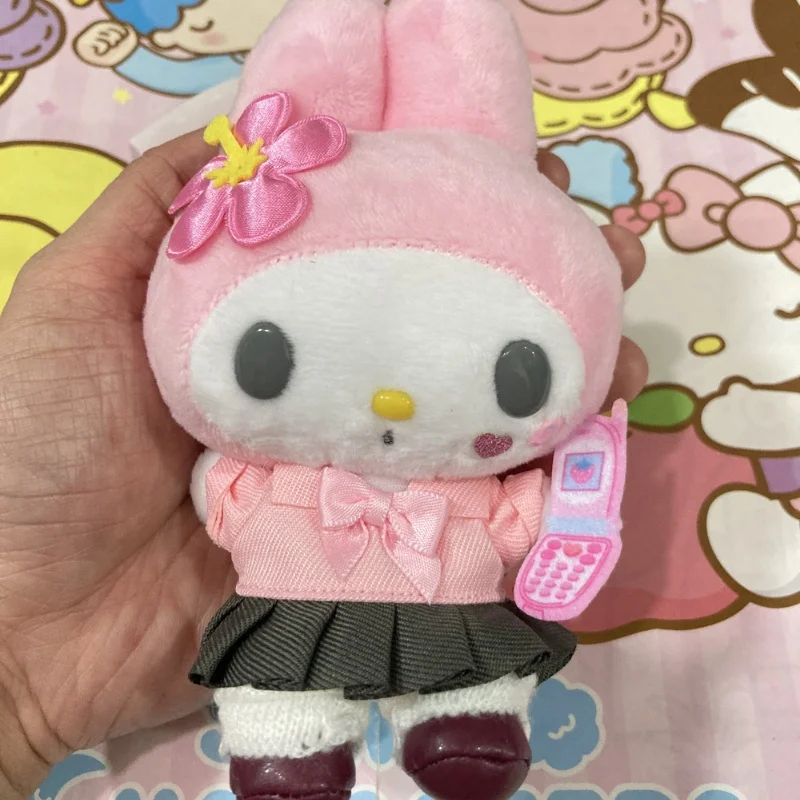 Kawaii My Melody Hello Kitty 12Cm Heisei Hot Girl Style Plush Doll Keychain Anime Sanrio Girl\'s Heart Cute Pendant Girls Gifts