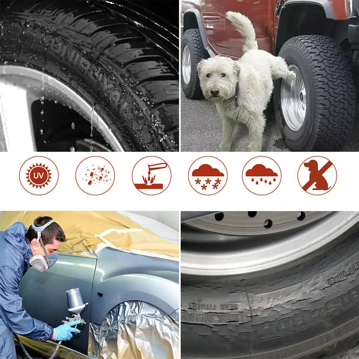 Heavy-Duty Waterproof Spare Tire Cover Dustproof Sunproof Anti-Corrosion Protective Cover for Car Rv Trailer Truck Wheel