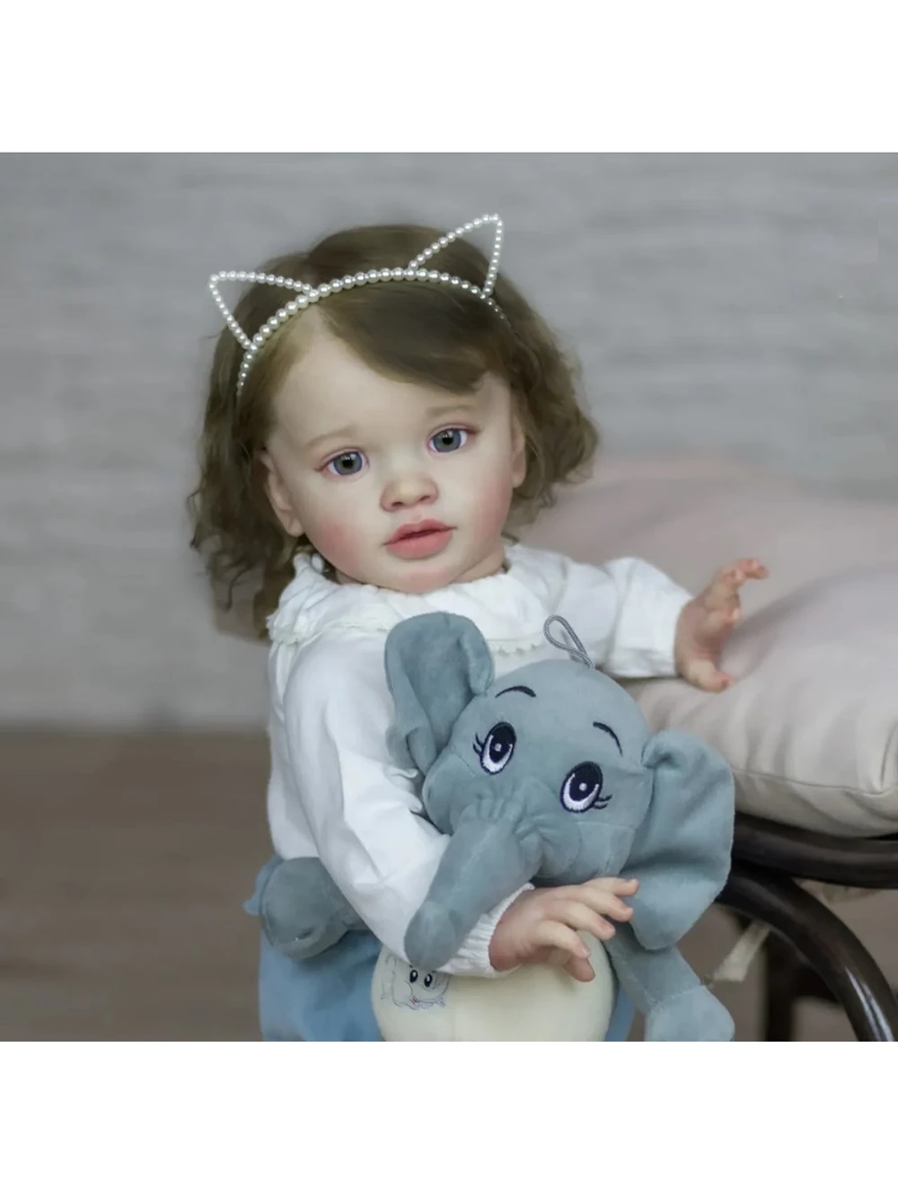 Already Finished Baby 26Inch Huge Size Toddler Girl Reborn Pippa Lifelike 3D Painted Skin Implantation Hair Dolls Gift for Xmas