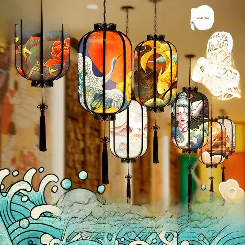 new-chinese-style-lantern-outdoor-waterproof-decorative-hanging-lamp-wall-arrangement-simulation-sheepskin-lantern