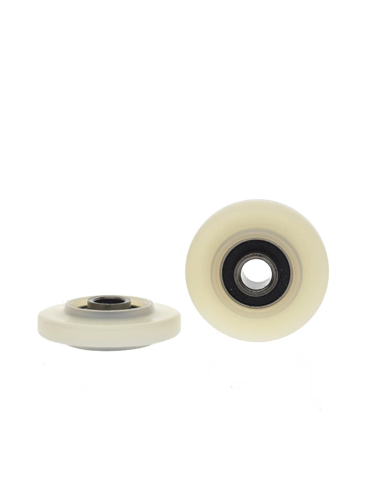 1Pc 6x28x8mm inner hole 6mm nylon wear-resistant door and window pulley flat plastic bearing rolling wheel