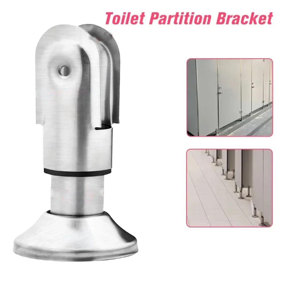 

Bathroom Accessory Partition Bracket Partition Foot Sanitary Partition Foot Silver Stainless Steel Support Bracket 1PCS