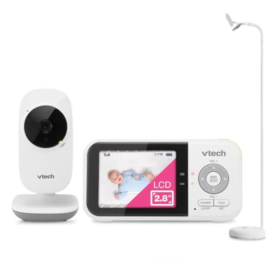 

Видеоняня VTech VM819 с 2,8-дюймовым экраном, ночным видением, двусторонней аудиосвязью, датчиком температуры, колыбельными и защищенной передачей данных (без Wi-Fi)