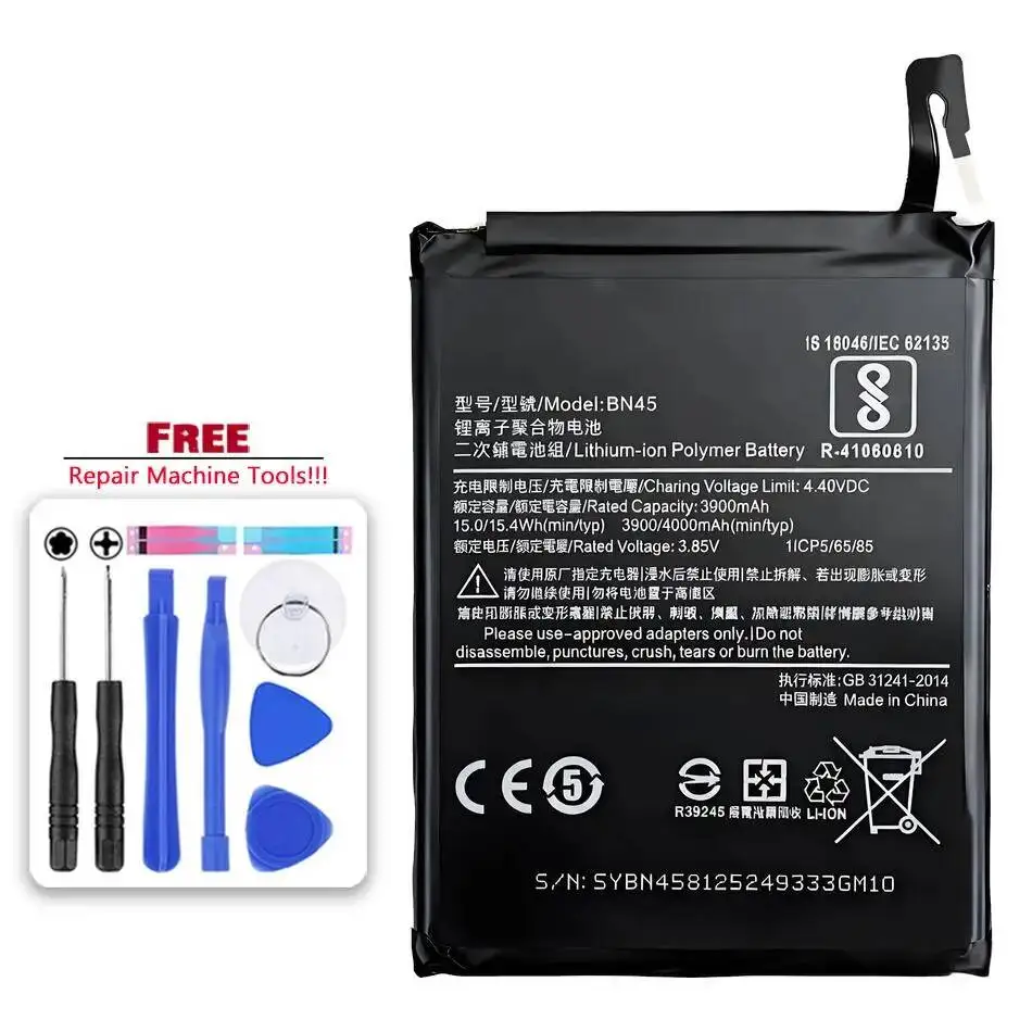 Batería para Xiaomi Redmi Note 2 3 4 4X 5 5A 6 7 Pro modelo BM42 BM45 BM46 BN31 BN41 BN43 BN45 BN48 BN4A