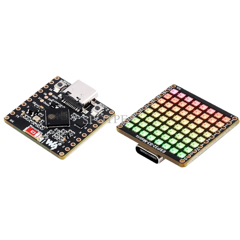 ESP32-S3 Matrix 8x8 RGB-LED-WiFi Bluetooth With QST Attitude Gyro Sensor QMI8658C