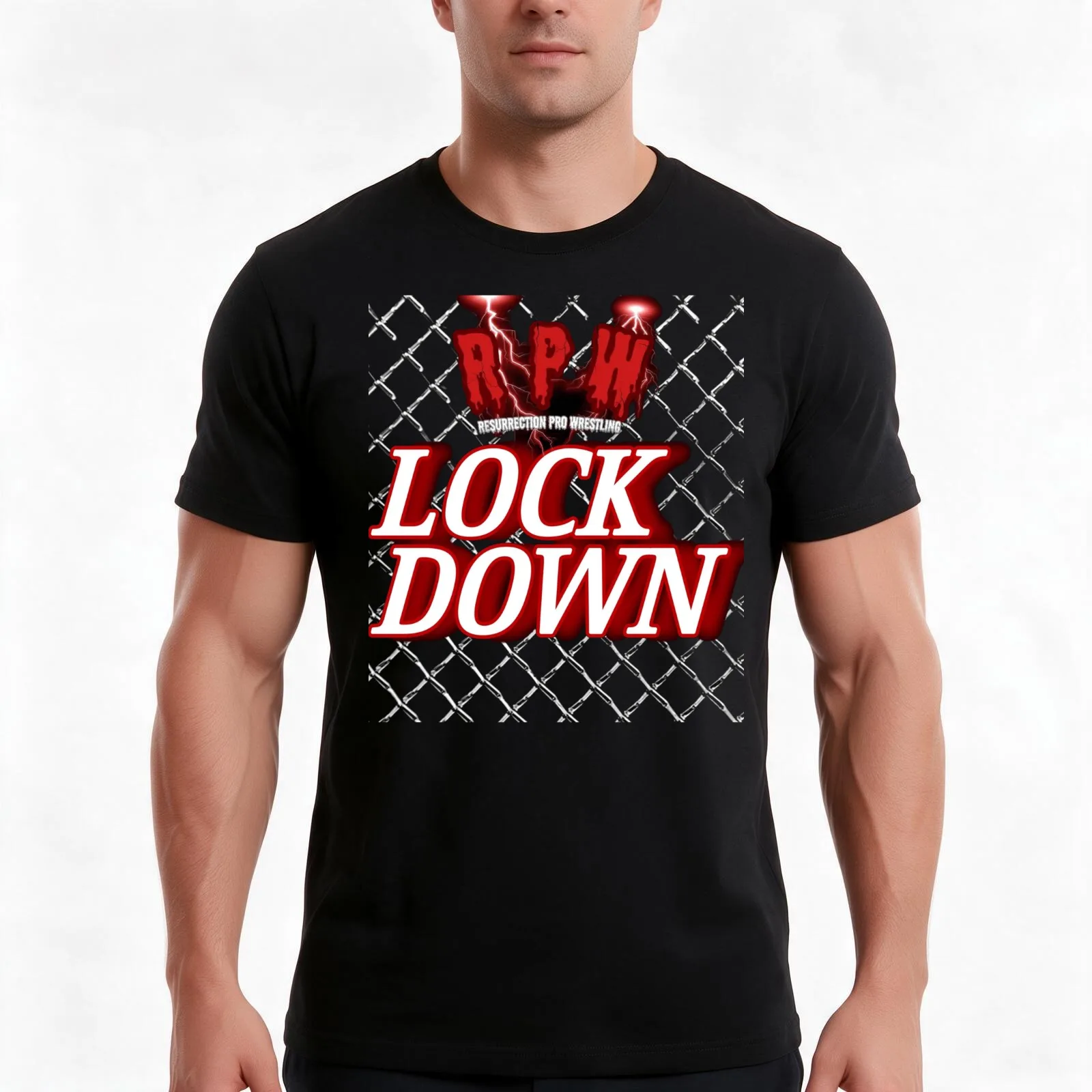 LIMITED EDITION Lockdown Event Logo T-Shirt, Summer Casual Cotton Tee, Oversized Streetwear Tops, Vintage Graphic Print